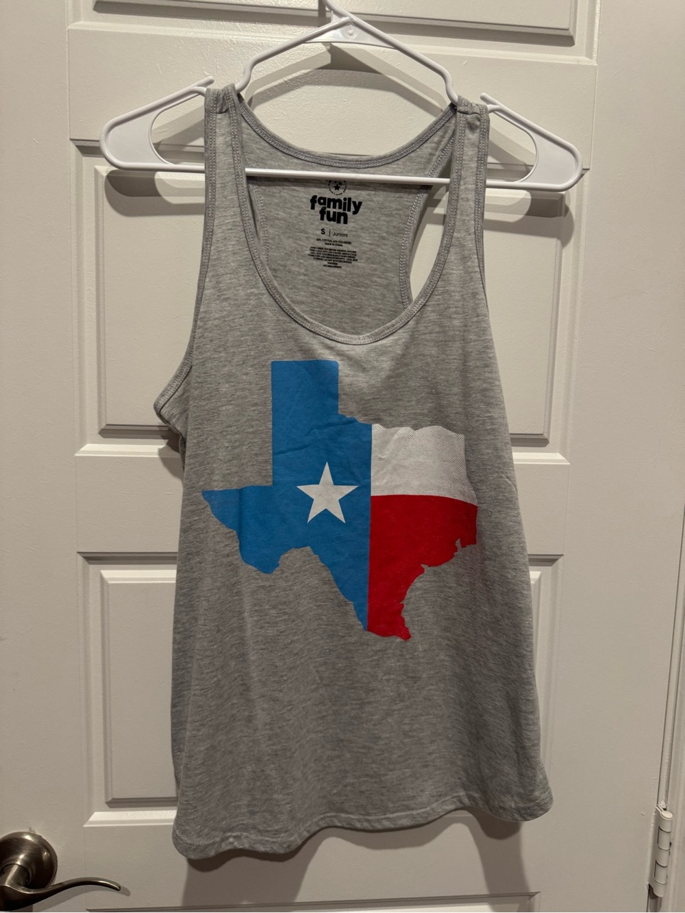 Kohl's Family Fun Gray Texas Flag Graphic Tank Top - Blue, White, Red
